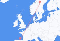Vols depuis la ville de Santander vers la ville de Östersund