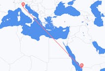 Flights from Jizan, Saudi Arabia to Bologna, Italy