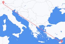Flights from Larnaca in Cyprus to Zürich in Switzerland