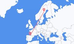 Vluchten van Lycksele, Zweden naar Bilbao, Spanje