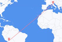 Flyrejser fra La Paz, Bolivia til Bologna, Italien