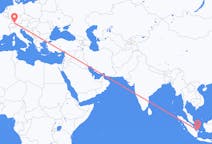Flyreiser fra Pangkal Pinang, Indonesia til Friedrichshafen, Tyskland