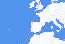 Vluchten van Leeds, Engeland naar Lanzarote, Spanje
