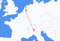Flug frá Eindhoven, Hollandi til Mílanó, Ítalíu