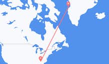 来自美国格林維爾目的地 格陵兰阿西亚特的航班