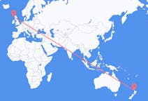 Lennot Aucklandista, Uusi-Seelanti Benbeculaan, Skotlanti