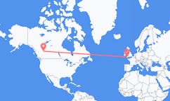 Flyg från Grande Prairie, Kanada till Newquay, England