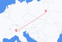 Vluchten van Lublin, Polen naar Milaan, Italië