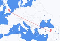 Flyg från London, England till Malatya, Turkiet