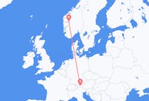 Flights from Sogndal, Norway to Innsbruck, Austria