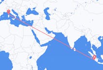 인도네시아 벵쿨루에서 출발해 프랑스 피가리에게(으)로 가는 항공편