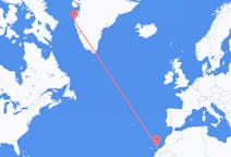 Flights from Lanzarote, Spain to Sisimiut, Greenland