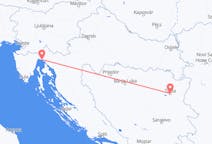Flyreiser fra Tuzla, Bosnia-Hercegovina til Rijeka, Kroatia