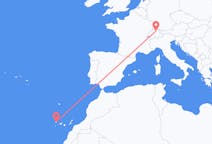 Flyreiser fra Zürich, Sveits til La Palma, Spania