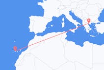 スペインのから テネリフェ島、ギリシャのへ テッサロニキフライト