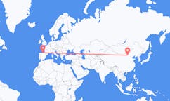 Flyg från Hohhot, Kina till Santander, Spanien