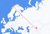 Flyg från Sjymkent, Kazakstan till Bardufoss, Norge