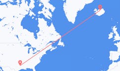Flyreiser fra byen Tyler, USA til byen Akureyri, Island
