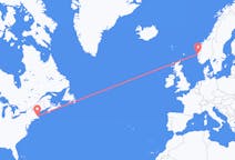Flights from Boston to Bergen