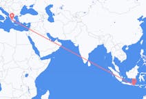 Flyg från Denpasar, Indonesien till Patras, Grekland