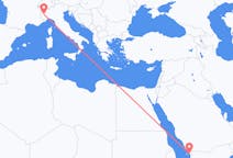 Flights from Jizan, Saudi Arabia to Turin, Italy