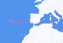 Flyrejser fra Tunis, Tunesien til Ponta Delgada, Portugal