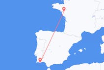 Loty z dystryktu Faro, Portugalia z Nantes, Francja