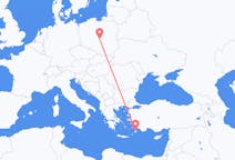 Flights from Łódź in Poland to Rhodes in Greece