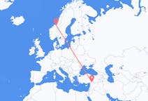 Flights from Gaziantep in Turkey to Trondheim in Norway