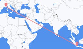 出发地 印度尼西亚目的地 摩纳哥航班