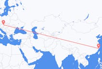 Flyg från Wenzhou, Kina till Vienna, Österrike