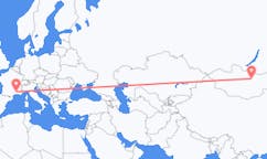 Flights from Ulaanbaatar, Mongolia to Avignon, France