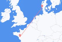 Flights from Nantes, France to Esbjerg, Denmark