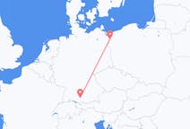 Flyrejser fra Stettin, Polen til Memmingen, Tyskland