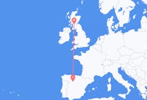 Flyg från Valladolid, Spanien till Glasgow, Skottland