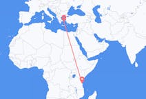 Flyreiser fra Dar-es-Salaam, Tanzania til Mykonos, Hellas