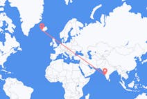 Flyreiser fra Goa, India til Reykjavík, Island