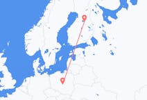 Fly fra Kajaani til Łódź