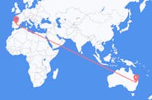 Flyreiser fra Inverell, Australia til Madrid, Spania
