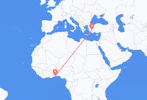 Flyreiser fra Lomé, til Denizli