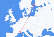 Flyreiser fra Toulon, til Mariehamn