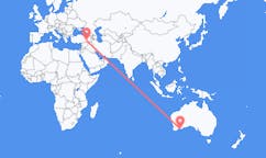 Flyreiser fra Esperance, Australia til Diyarbakir, Tyrkia