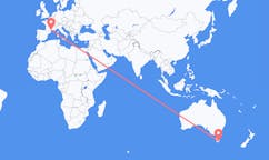 Flyg från Hobart, Australien till Béziers, Frankrike