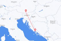 Flyg från Klagenfurt, Österrike till Dela, Kroatien