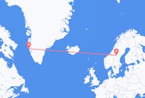 Flights from Maniitsoq, Greenland to Östersund, Sweden