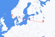 Flyg från Moskva, Ryssland till Stavanger, Norge
