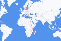 Flyreiser fra Toliara, Madagaskar til Gdańsk, Polen