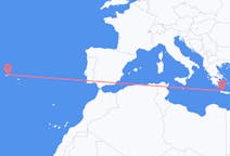 Flights from São Jorge Island, Portugal to Chania, Greece