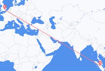 Flights from Pekanbaru, Indonesia to London, England