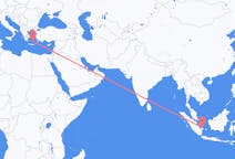 インドネシアのから パンカル・ピナン、ギリシャのへ サントリーニ島フライト